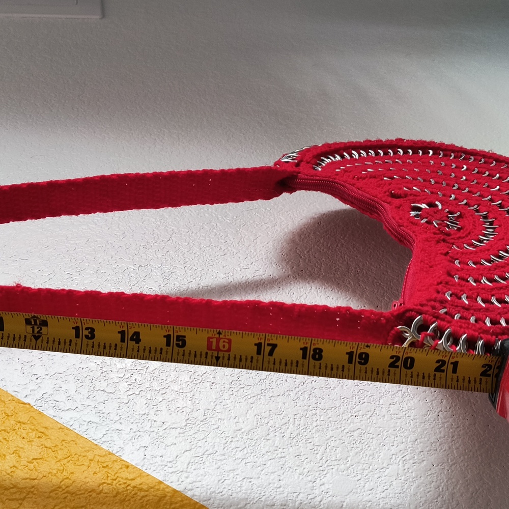 Handmade bag with crochet weaving technique.   New - Picture 11 of 11